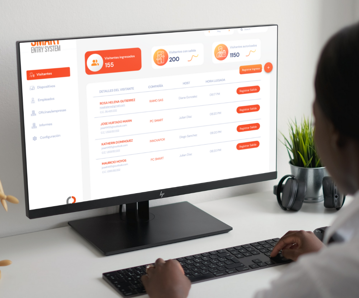 software de visitantes smart entry system